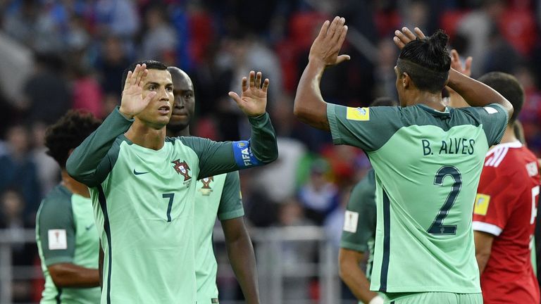 Alves played for Portugal at the Confederations Cup 