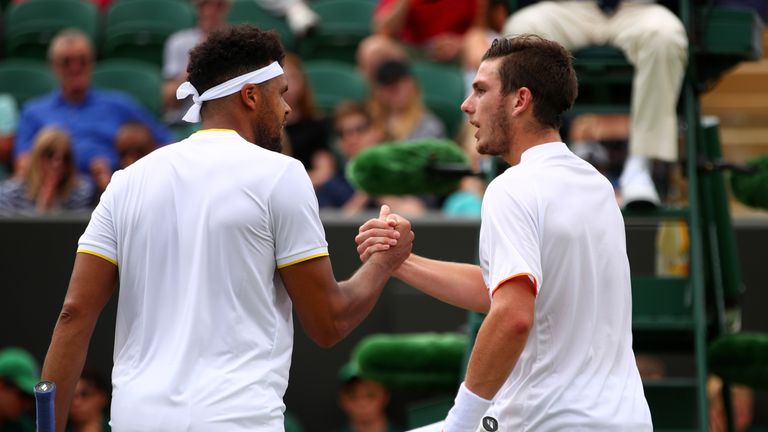 Cameron Norrie's first match at Wimbledon ended in defeat to world no 10 Tsonga