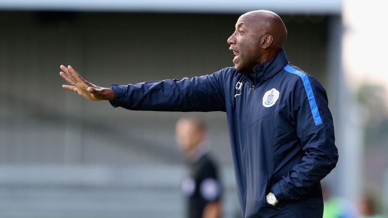 BARNET, ENGLAND - JULY 22:  Chris Ramsey, the QPR manager shouts instructions during the pre season friendly match between Queens Park Rangers and Dundee 