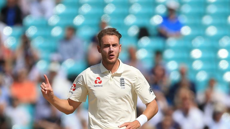 England's Stuart Broad appeals for an edge by South Africa's Dean Elgar during day five of the 3rd Investec Test match at the Kia Oval, London