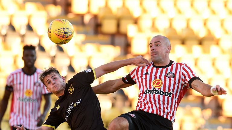 Livingston's Danny Mullen in pre-season action against Sunderland