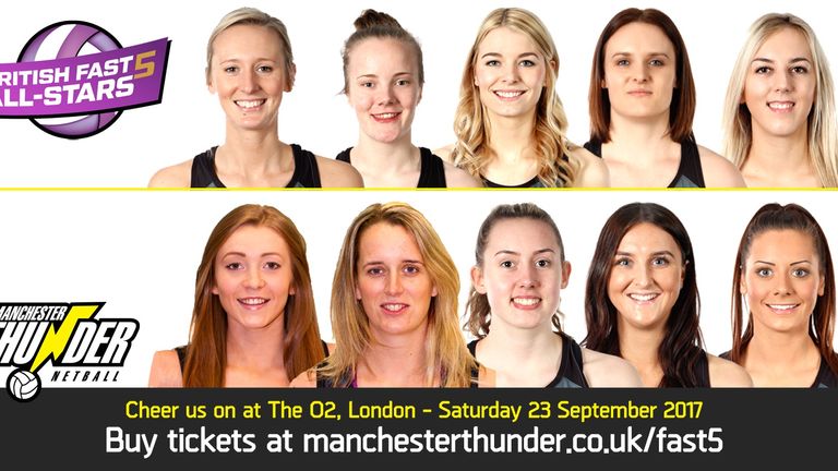 Fast 5 - Manchester Thunder squad 2017