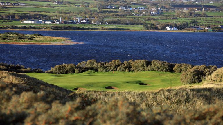The green on the par 3, 12th hole 'Barmouth' on the Strand Course at Portstewart Golf Club