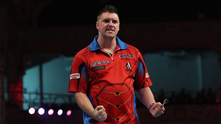 BET VICTOR WORLD MATCHPLAY 2017.WINTER GARDENS,.BLACKPOOL.ROUND 1.DARYL GURNEY V BENITO VAN DE PAS.DARYL GURNEY IN ACTION. (pic: Lawrence Lustig)