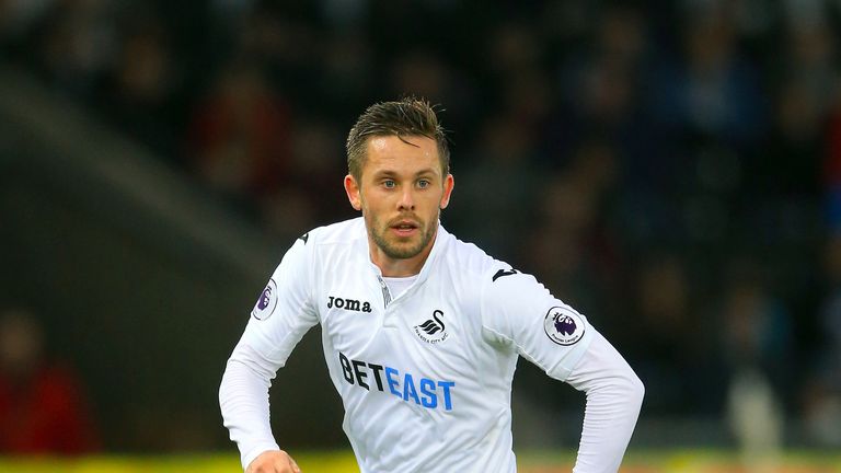 Gylfi Sigurdsson in action for Swansea City