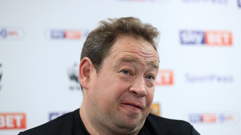Hull City manager Leonid Slutsky during a press conference at the University of Hull Training Ground