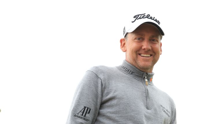 SOUTHPORT, ENGLAND - JULY 21:  Ian Poulter of England smiles on the 9th green during the second round of the 146th Open Championship at Royal Birkdale on J