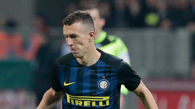 Ivan Perisic in action during the Serie A match between Inter Milan and Roma