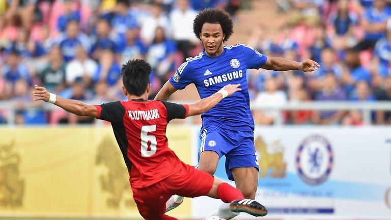 Izzy Brown in action for Chelsea during the friendly against Thailand All-Stars at Rajamangala Stadium in 2015