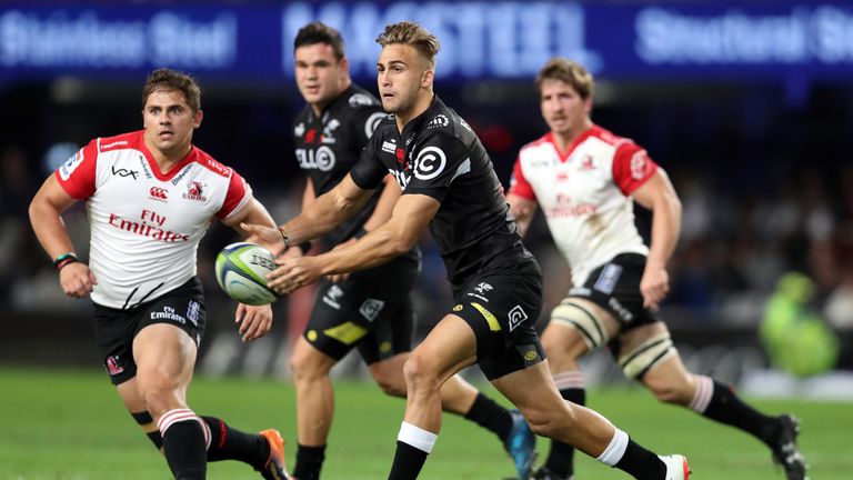 DURBAN - JULY 15 2017: Jeremy Ward of the Cell C Sharks during the Super Rugby match between Cell C Sharks and Emirates Lions at Kings Park