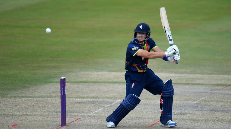 Joe Denly of Kent bats during the Natwest T20 Blast match between Gloucestershire and Kent at the College Ground