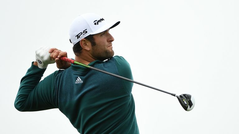  Jon Rahm of Spain tees off on the 8th hole during day two of the Dubai Duty Free Irish Open at Portstewart