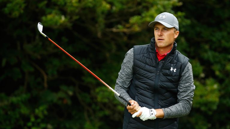 SOUTHPORT, ENGLAND - JULY 20:  Jordan Spieth of the United States hits his tee shot on the 5th hole during the first round of the 146th Open Championship a