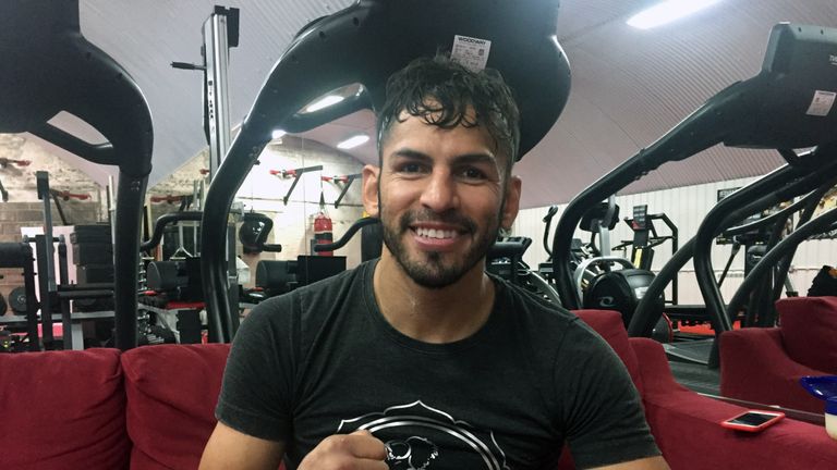 Jorge Linares is training at Hayemaker gym in London.