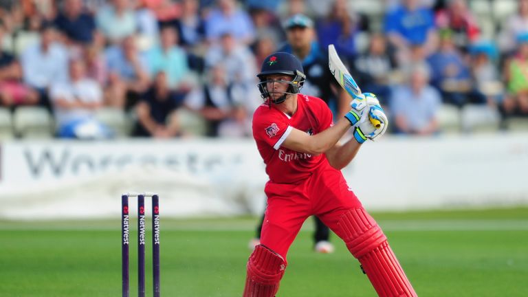 Jos Buttler of Lancashire bats during the Natwest T20 Blast match between Worcestershire and Lancashire at New Road