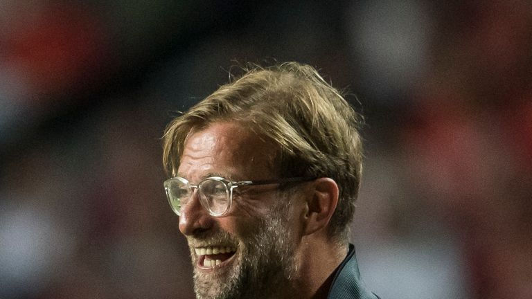 HONG KONG, HONG KONG - JULY 19: Liverpool FC Coach Jurgen Klopp reacts during the Premier League Asia Trophy match between Liverpool FC and Crystal Palace 