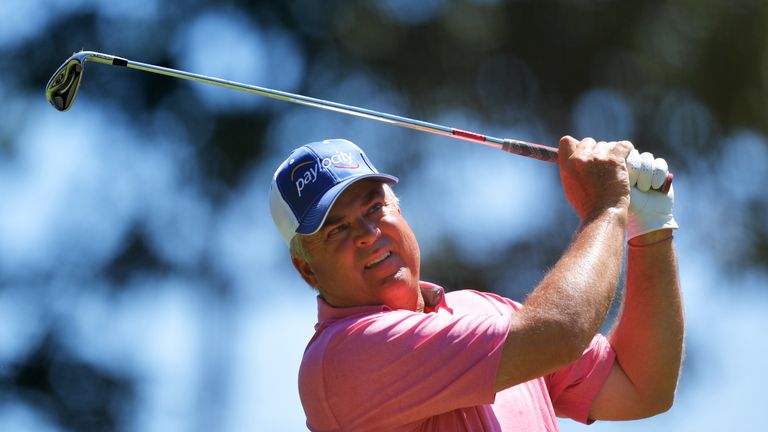 PEABODY, MA - JULY 2:  Kenny Perry hits his tee shot on the third hole during the final round of the 2017 U.S. Senior Open Championship at Salem Country Cl