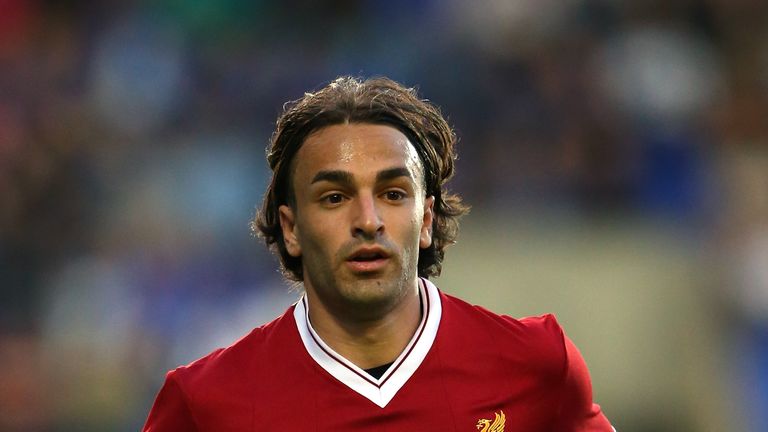 Lazar Markovic of Liverpool during a pre-season friendly match between Tranmere Rovers and Liverpool at Prenton Park
