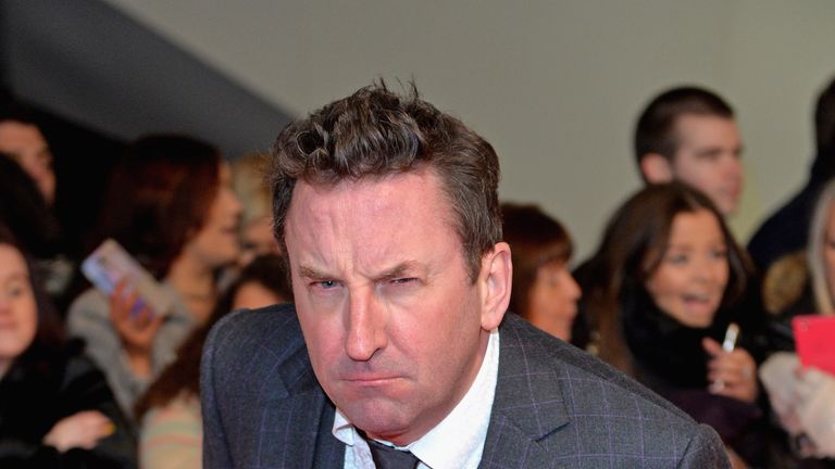 Lee Mack showcased his unusual golf swing in the Open Zone