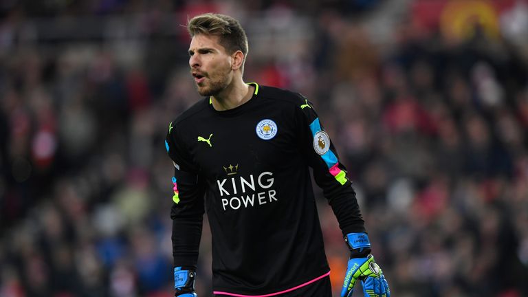 SUNDERLAND, ENGLAND - DECEMBER 03:  Leicester goalkeeper Ron-Robert Zieler reacts during the Premier League match between Sunderland and Leicester City