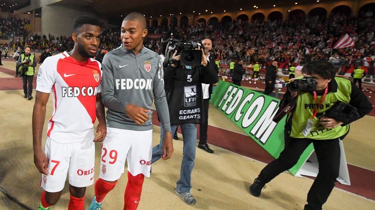 Thomas Lemar (L) and Kylian Mbappe are staying put, according to Monaco