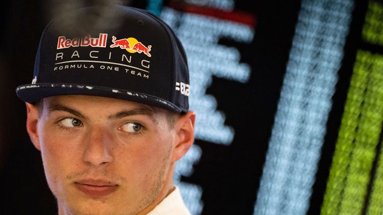 Max Verstappen in the Red Bull garage during first practice for the Austrian GP