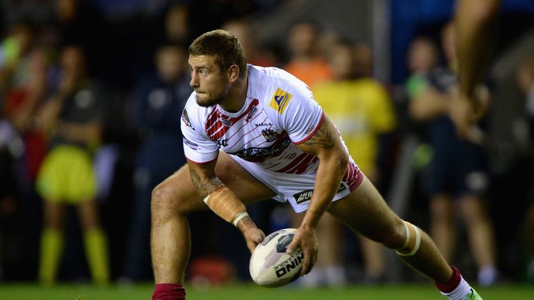 WIGAN, ENGLAND - OCTOBER 03:  Michael McIlorum of Wigan Warriors during the First Utility Super League Qualifying Semi-Final match between Wigan Warriors a