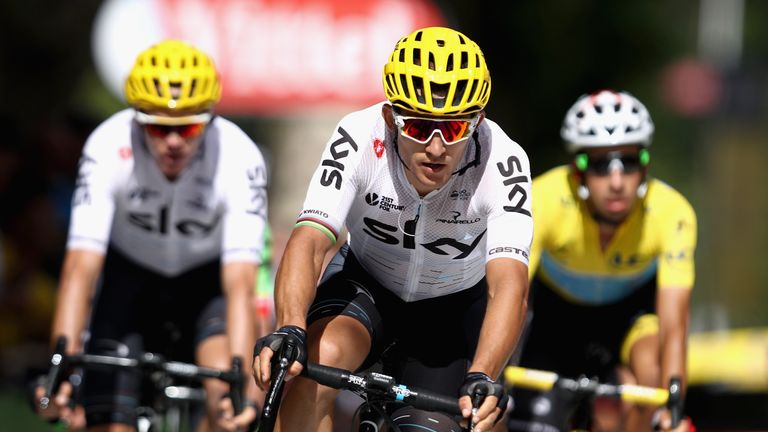 FOIX, FRANCE - JULY 14:  Michal Kwiatkowski of Poland riding for Team Sky