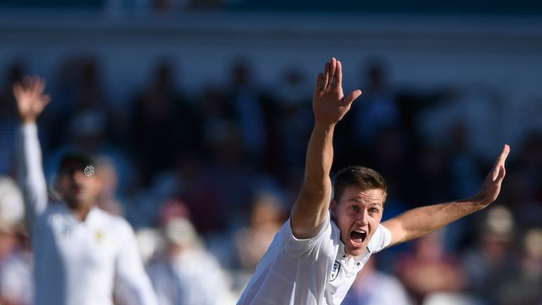 Morne Morkel appeals for the wicket of Alastair Cook