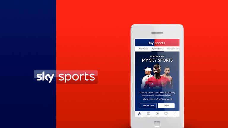 Sky Sports app 'My Sky Sports' feature