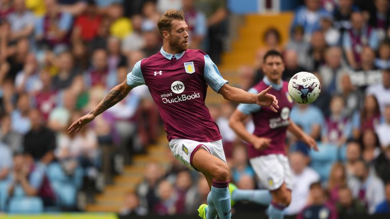 BIRMINGHAM, ENGLAND - JULY 30:  Nathan Baker of Villa in action during the pre- season friendly between Aston Villa and Middlesbrough at Villa Park on July