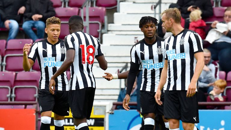Dwight Gayle scored for Newcastle in a friendly against Hearts