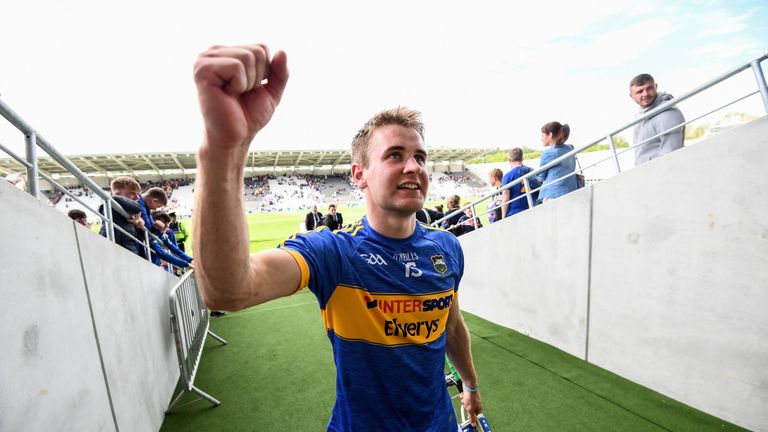 John McGrath celebrates after the Tipperary v Clare game
