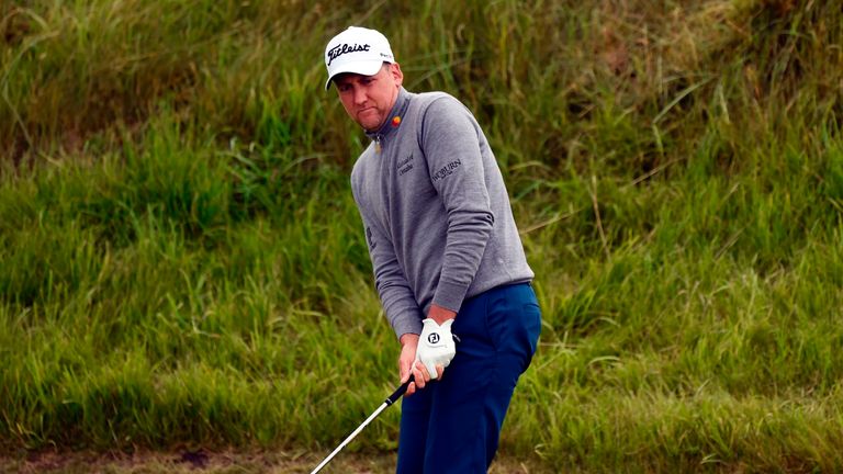 England's Ian Poulter chips onto the 7th green during his second round on day two of the Open Golf Championship at Royal Birkdale golf course near Southpor