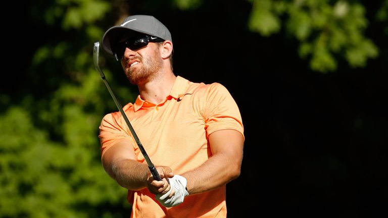 SILVIS, IL - JULY 14:  Patrick Rodgers hits his tee shot on the sixth hole during the second round of the John Deere Classic at TPC Deere Run  on July 14, 