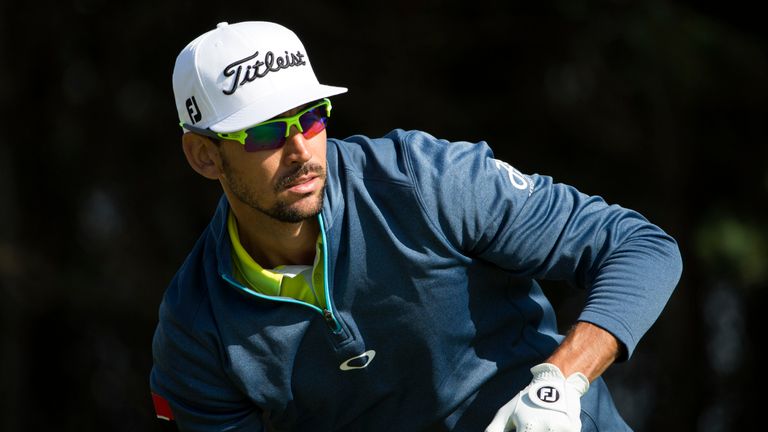 Rafa Cabrera Bello on the 12th tee during the final round of the Scottish Open