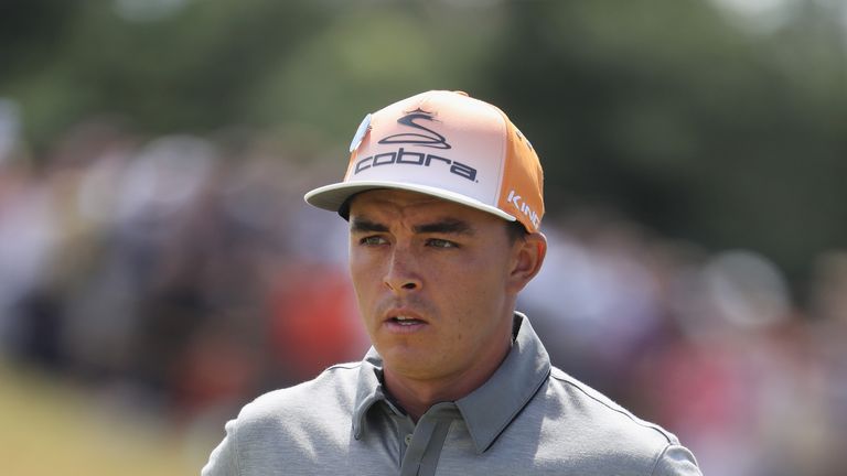 SOUTHPORT, ENGLAND - JULY 23:  Rickie Fowler of the United States walks onto the 1st green during the final round of the 146th Open Championship at Royal B