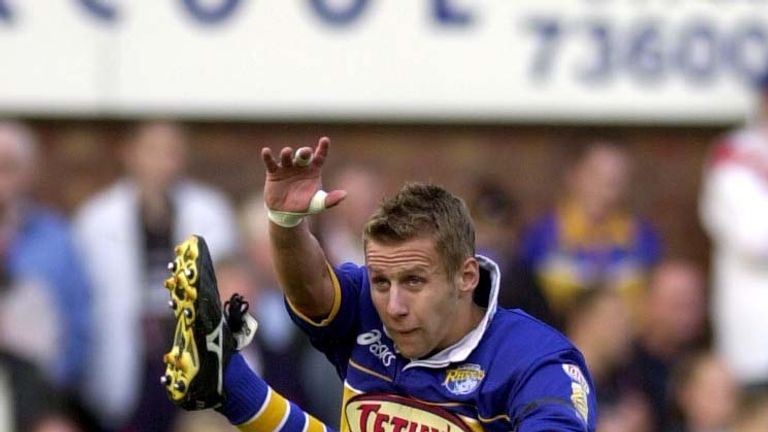 Rob Burrow in action against St Helens in 2001