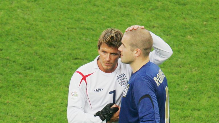 Robinson (right) was part of England's 2006 World Cup side that was knocked out in the quarter finals