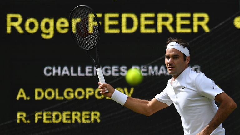 Roger Federer won a record 85th match at Wimbledon