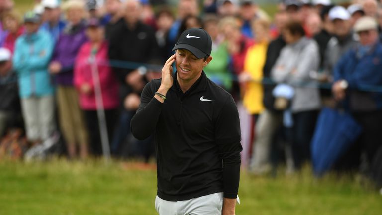 Rory McIlroy toiled on the greens as he stuttered to a 72