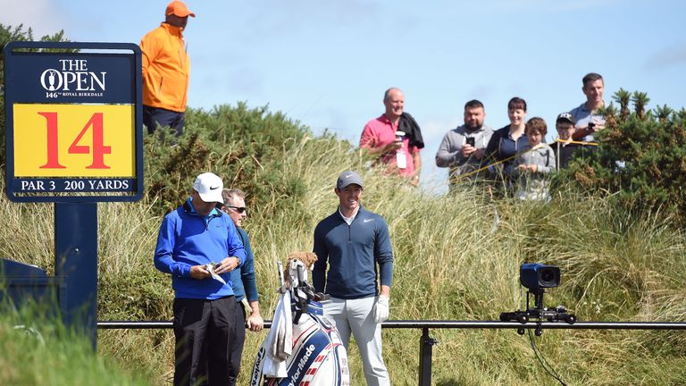 McIlroy enjoys an early practice round at Royal Birkdale ahead of The Open