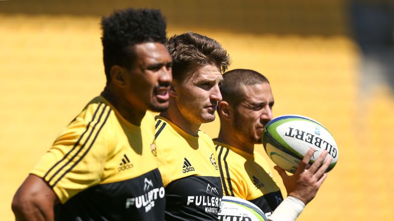 Ardie Savea, Beauden Barrett and TJ Perenara