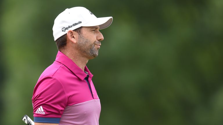 Sergio Garcia from Spain reacts during the final day of the BMW International Open golf tournament in Eichenried near Munich, southern Germany, on June 25,