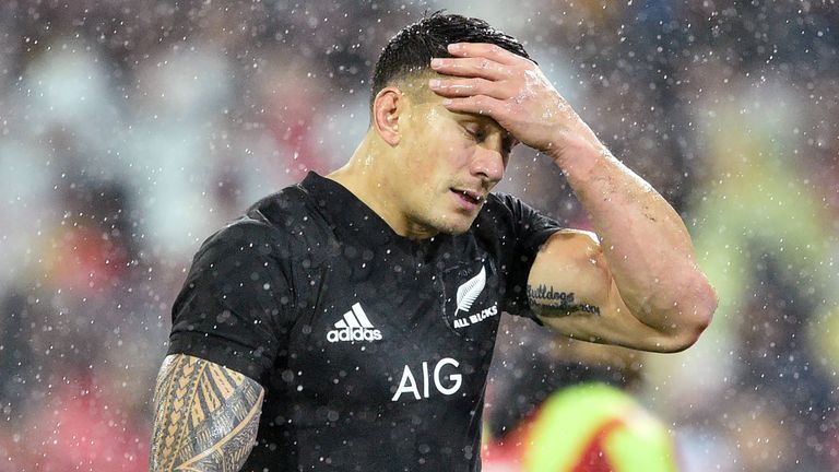 Sonny Bill Williams saw red for a shoulder charge on Anthony Watson 