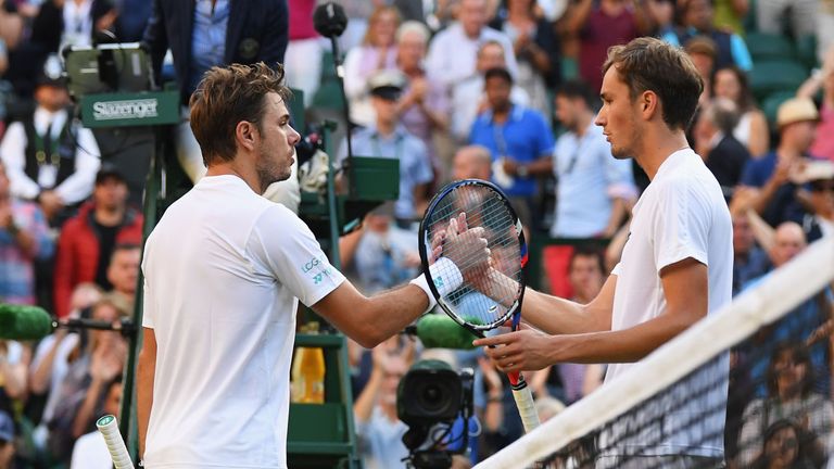 He was beaten in four sets by Daniil Medvedev of Russia