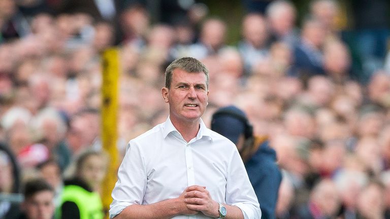 Dundalk Manager Stephen Kenny during the Champions League Qualifying, Second Round, First Leg against Rosenborg at Oriel Park