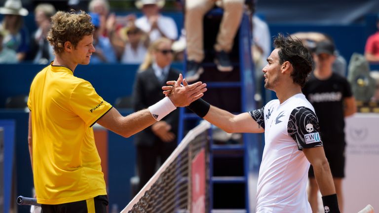 Fabio Fognini secured his fifth tour title in Gstaad