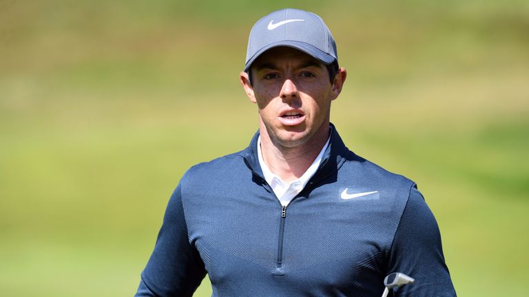 Rory McIlroy during a practice round at Royal Birkdale ahead of The Open