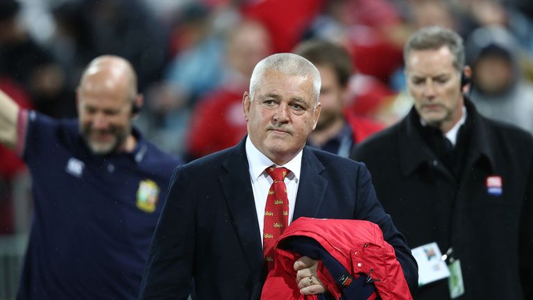 WELLINGTON, NEW ZEALAND - JULY 01:  Lions coach Warren Gatland during the International Test match between the New Zealand All Blacks and the British & Iri